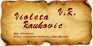 Violeta Rauković vizit kartica